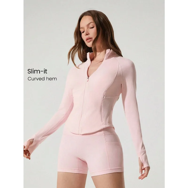 Pilates Yoga Studio - Women Yoga Outerwear Studio Ready Zipper