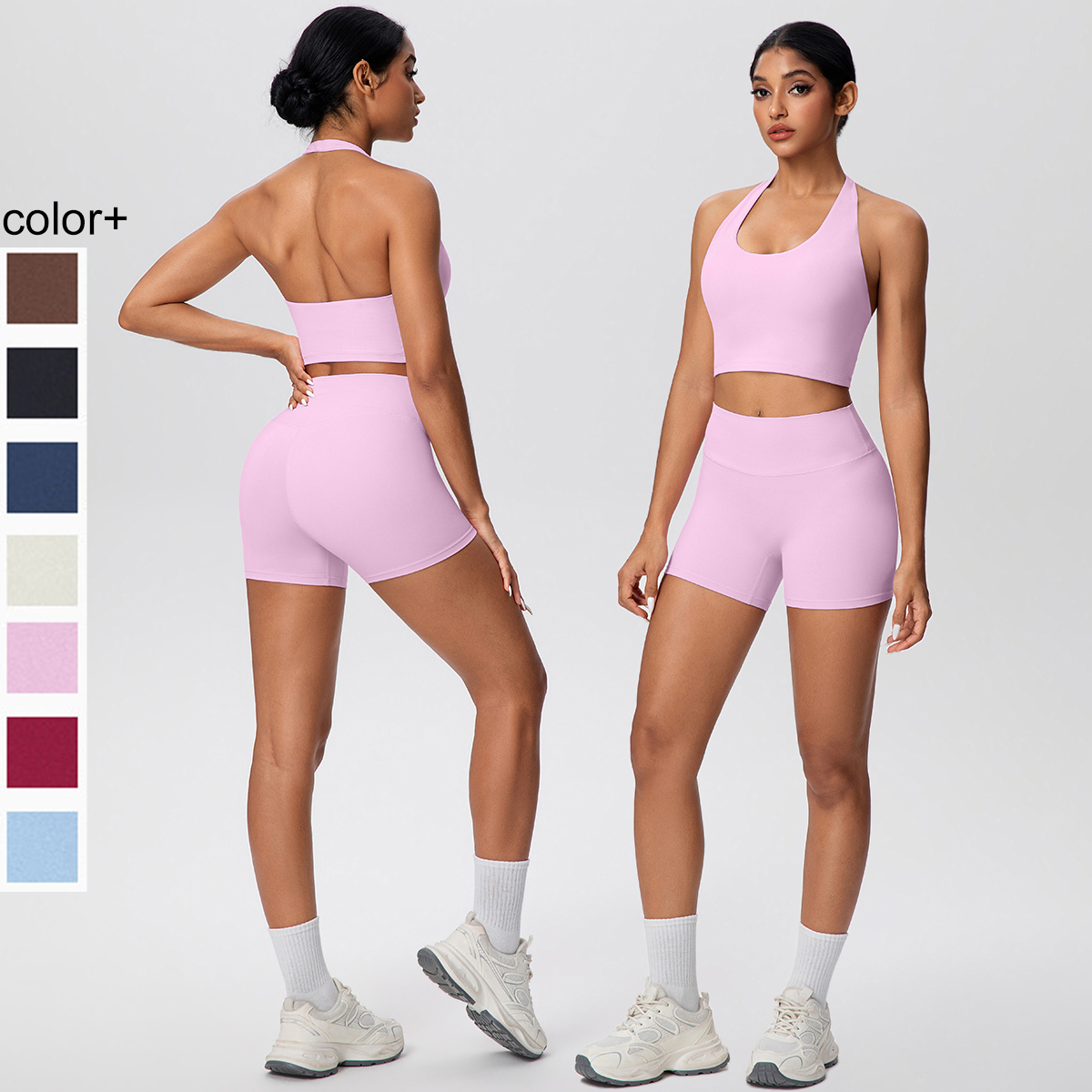 Pilates Yoga Clothes - 2picese Women Yoga Suit Solid Color