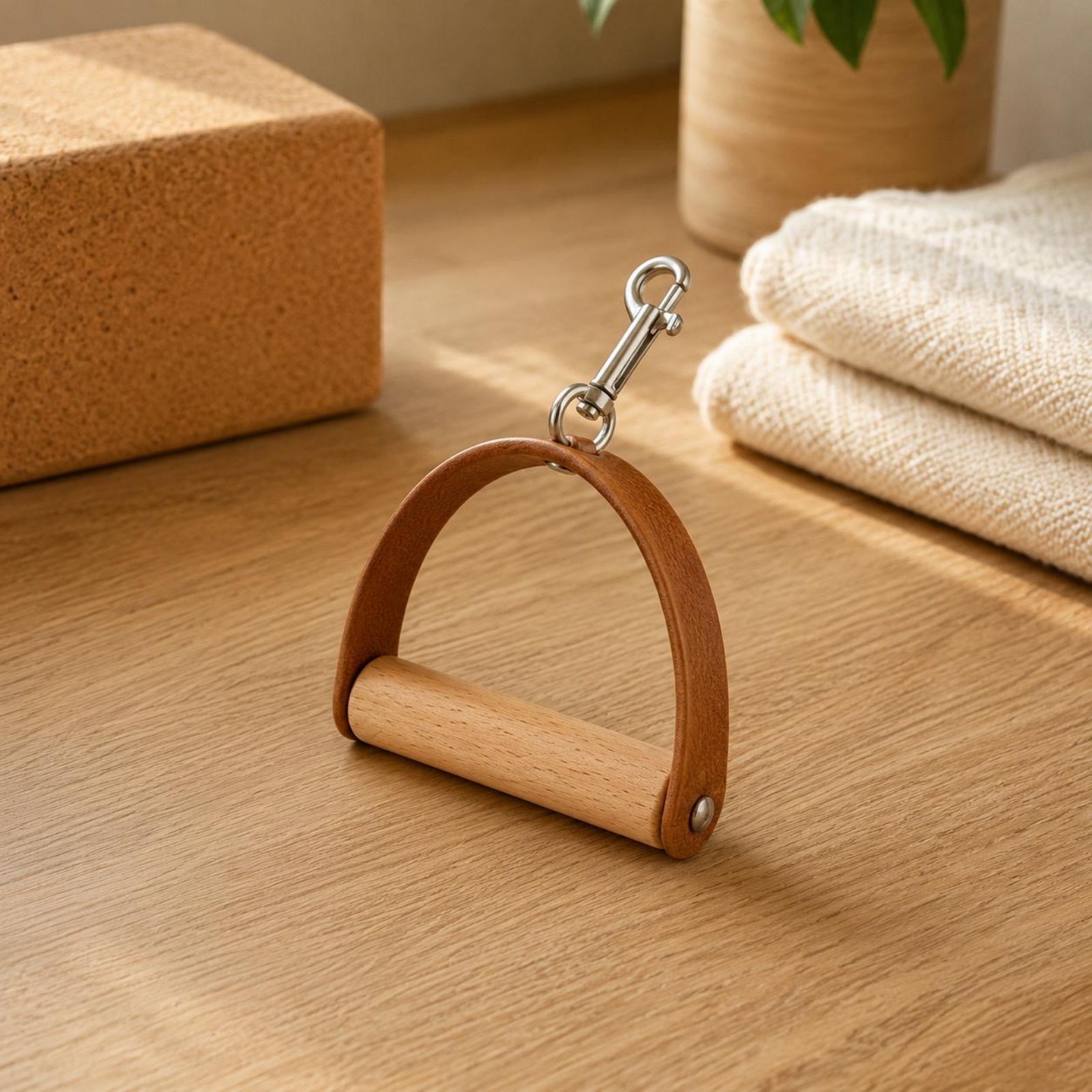 2 Pieces Leather Wood Handles  - Pilates & Yoga Wohlfühlen Forchheim ulasan dan harga