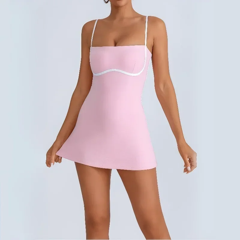 Tennis Dress Sports Fitness Hi - Pilates Yoga Clothes ulasan dan harga