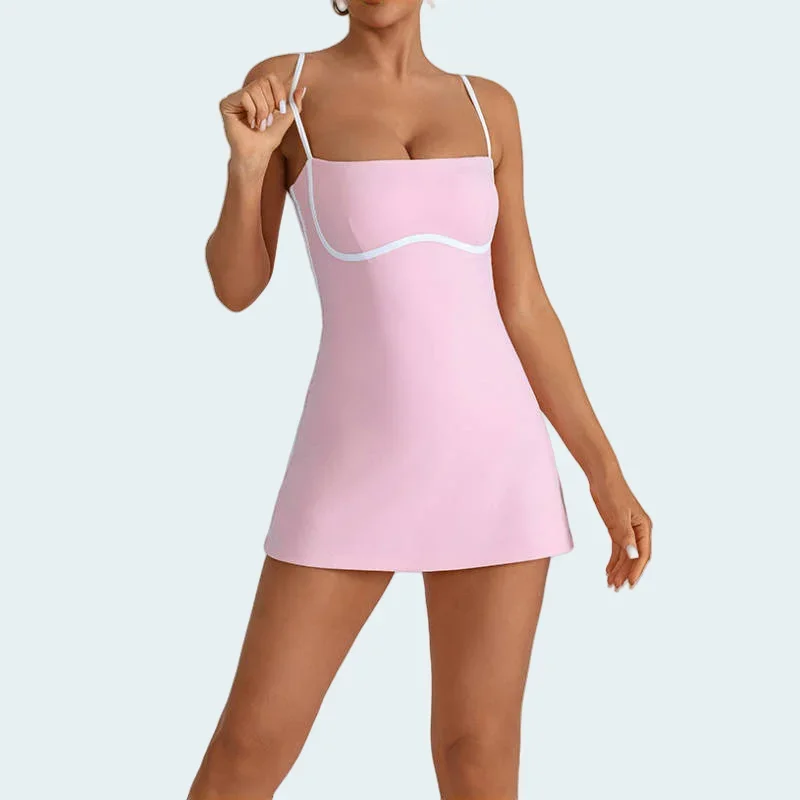 Tennis Dress Sports Fitness Hi - Pilates Yoga Clothes ulasan dan harga