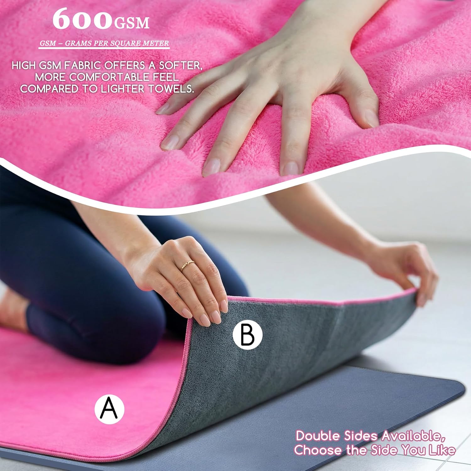 Yoga Mat Towel, Extra Thick 60 - Pilates Yoga Mat ulasan dan harga