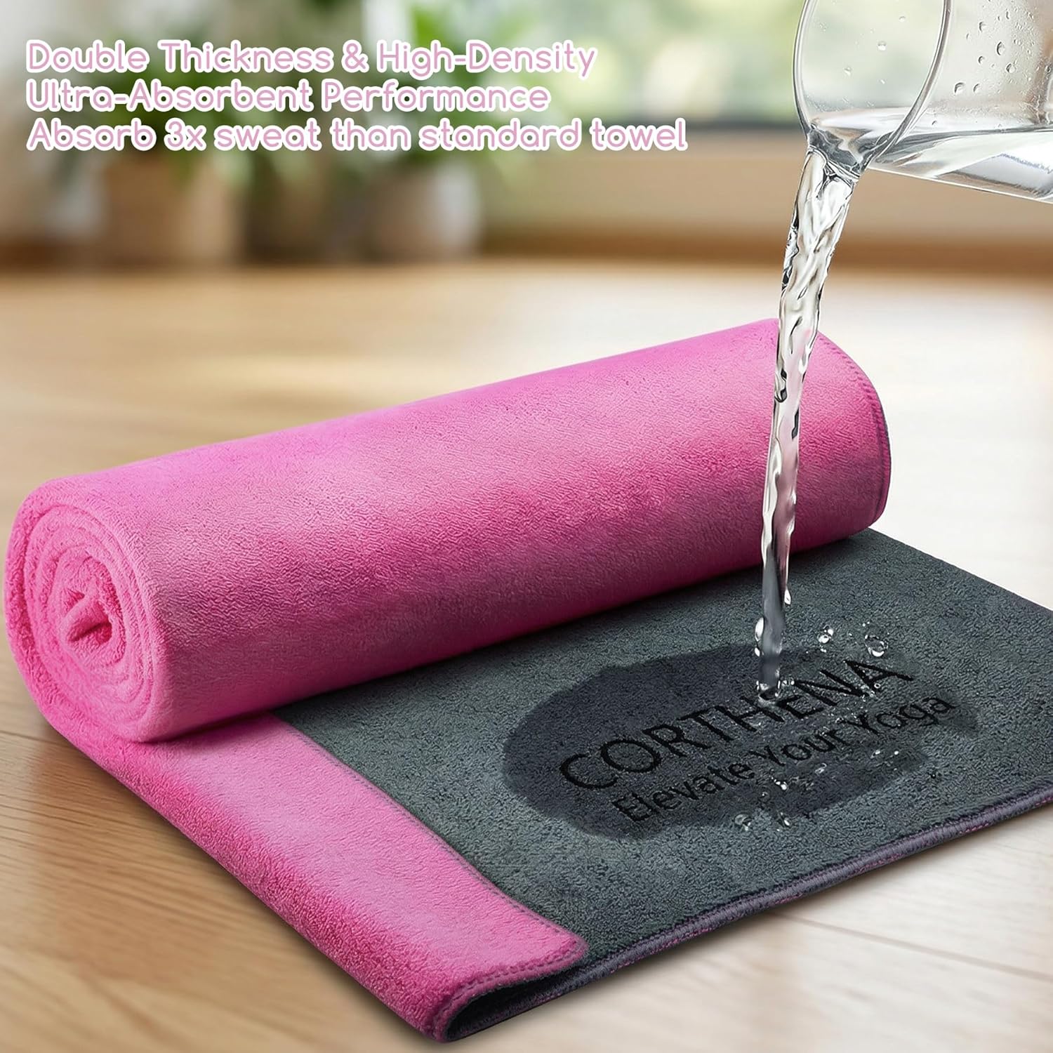 Yoga Mat Towel, Extra Thick 60 - Pilates Yoga Mat ulasan dan harga