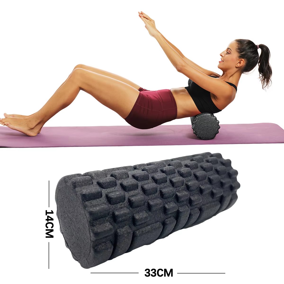 30/33cm Fitness Foam Roller Yo - Pilates Yoga Shoes ulasan dan harga