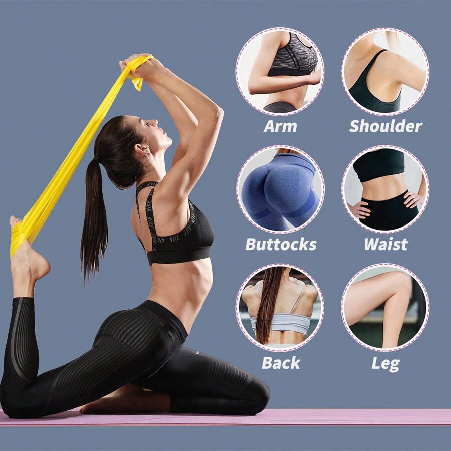3pcs Resistance Bands Set, Pow - Pilates And Yoga Difference ulasan dan harga