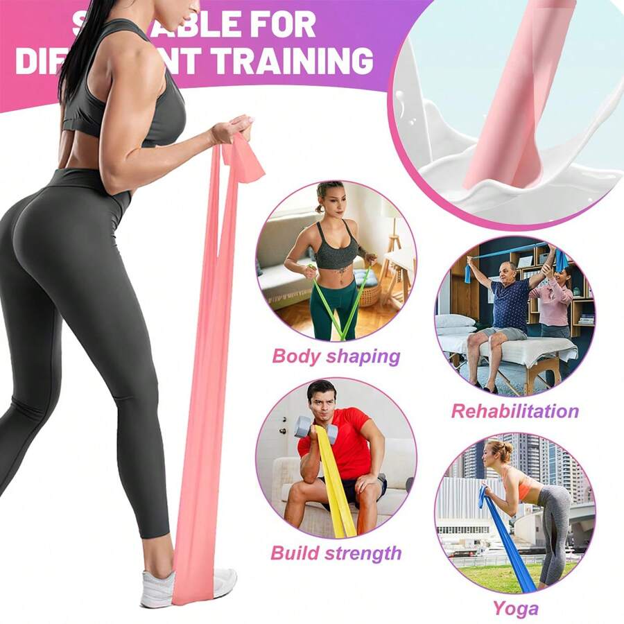3pcs Resistance Bands Set, Pow - Pilates And Yoga Difference ulasan dan harga