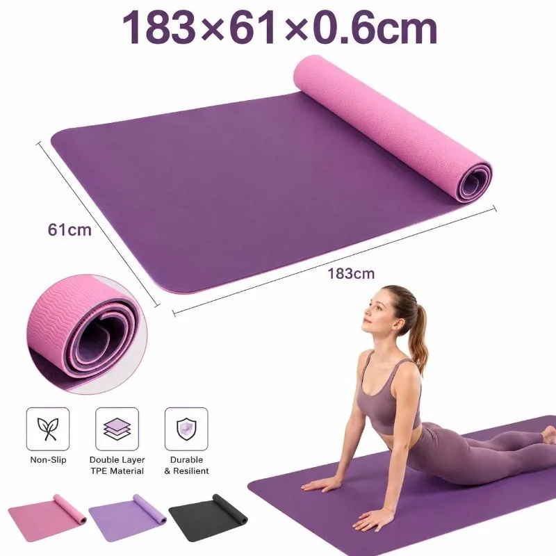 Yoga Mats Anti-slip Sport Fitn - Pilates Yoga Mat ulasan dan harga